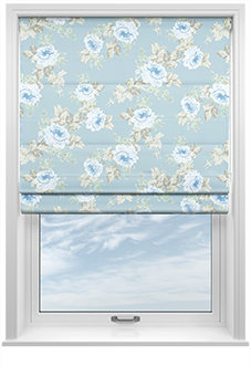 Shabby Chic by Rachel Ashwell Royal Bouquet, Blue - Roman Blind